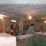 Fabrication de ruche chez Michel avec mon père